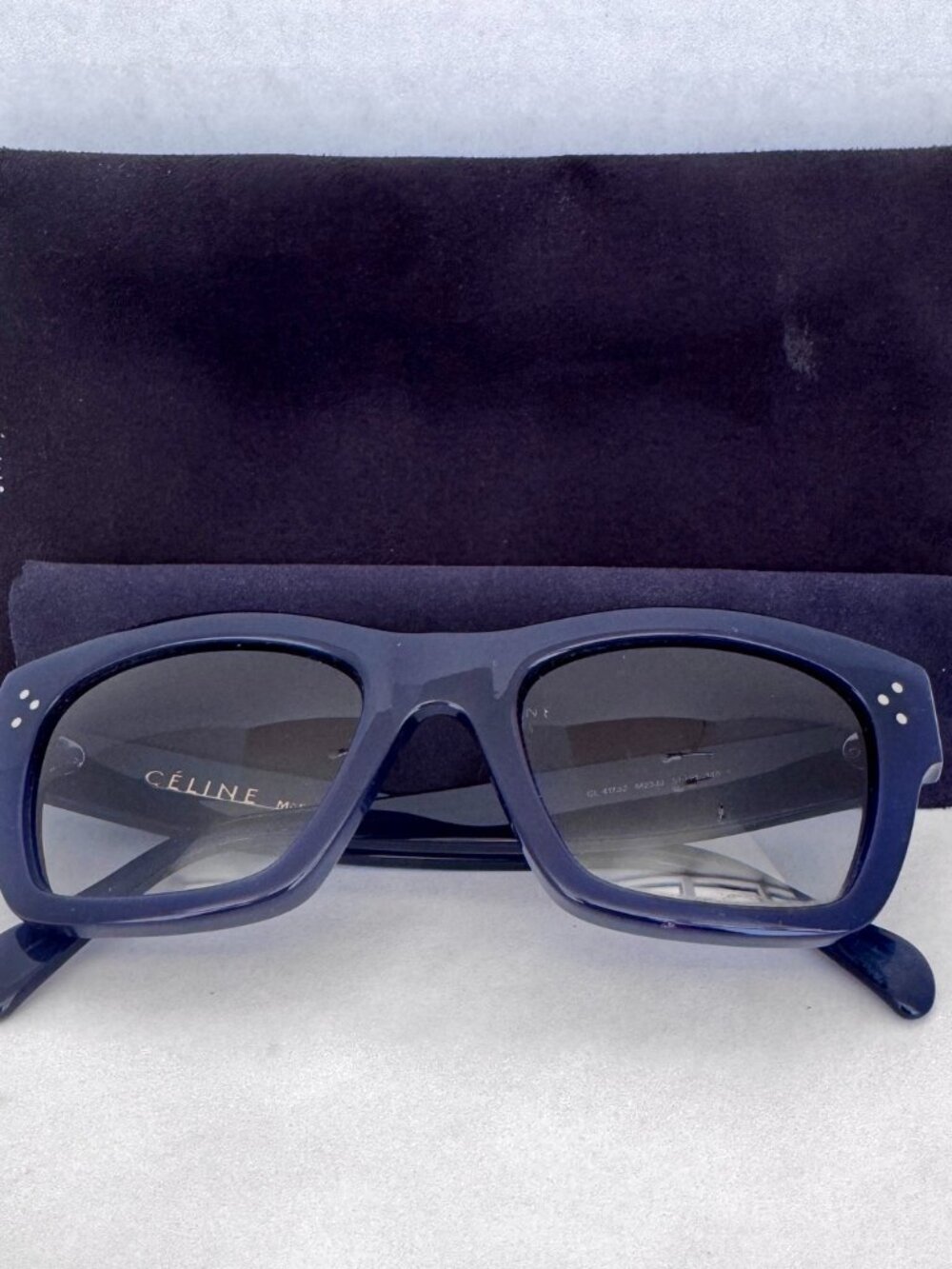 Celine Women's CL 41732S 41732/S Fashion Sunglasses Blue with Original Soft Case